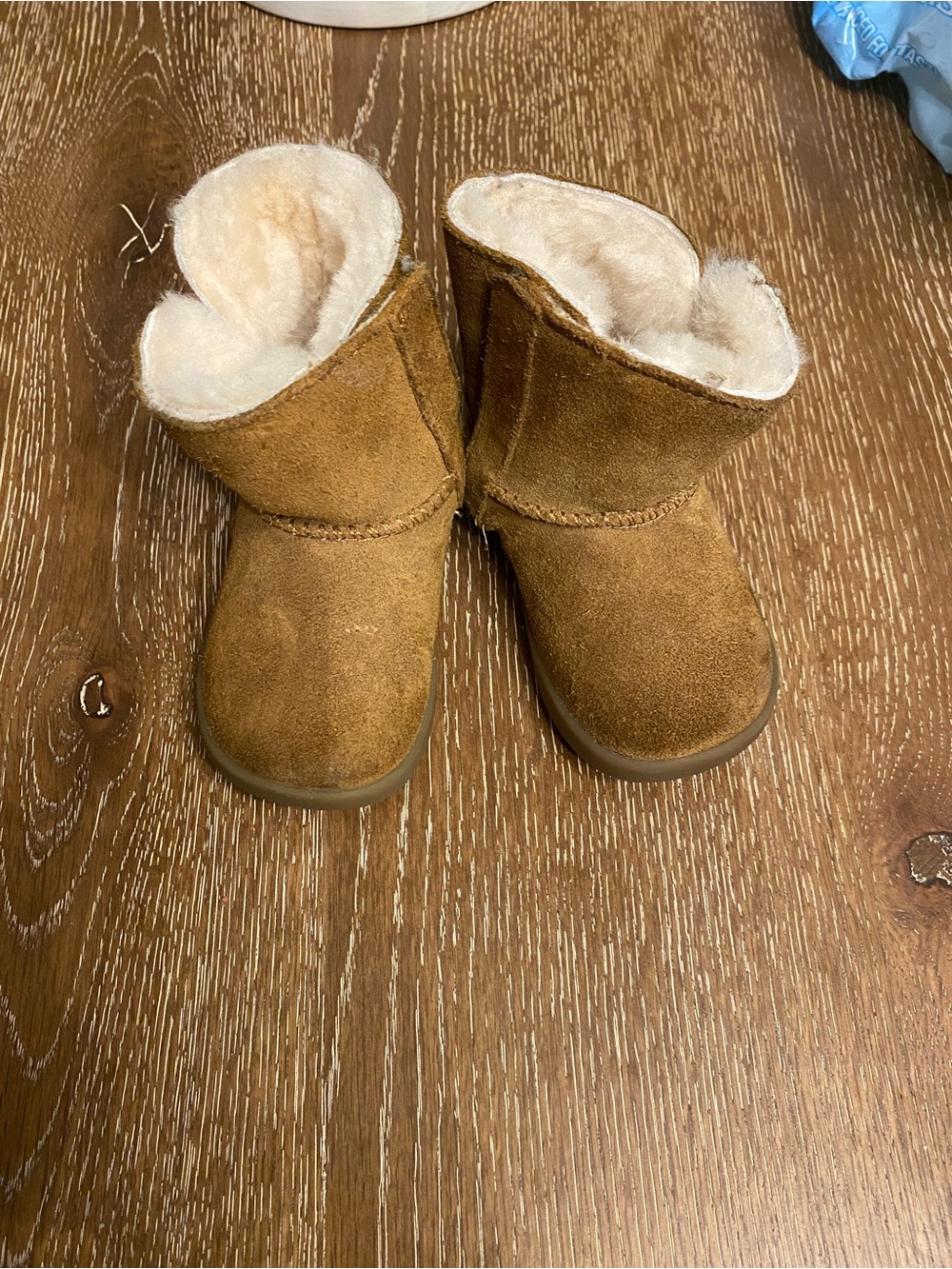 UGG Chestnut Suede Baby Shearling-Lined Boots 2 pairs